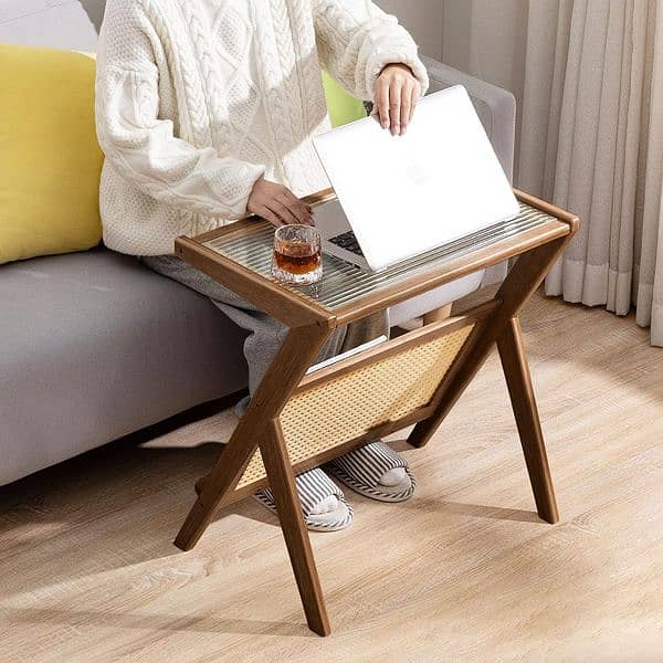 Z SHAPED coffee table with books rack 2