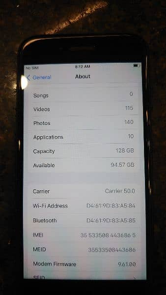 iphone 7 black non pta 128 gb 10/9 condition 4