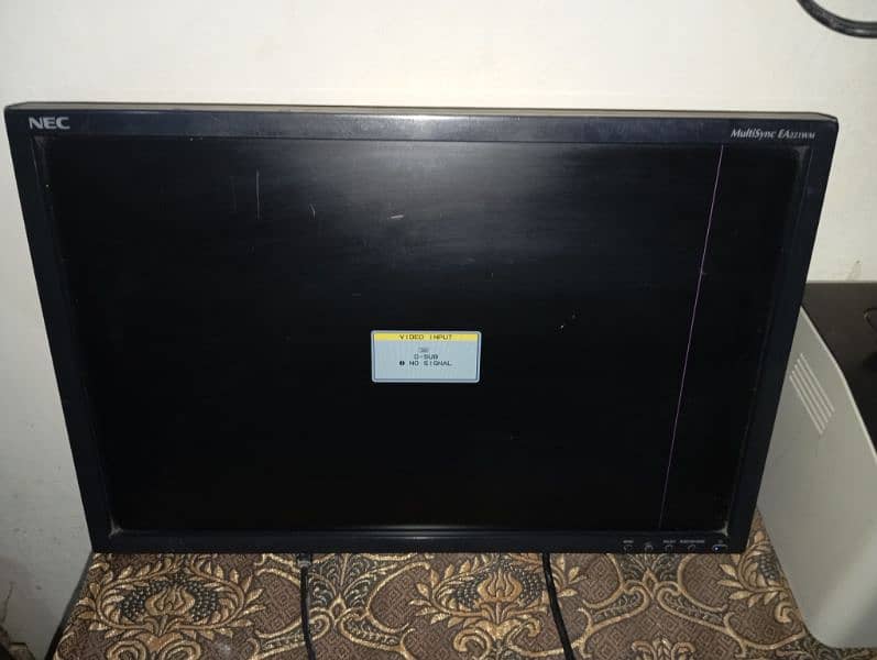 NEC MONITOR LCD 24+ inches TV/computer use . only one line a gai hai 0