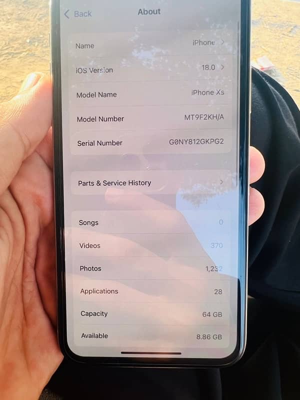 iPhone XS PTA  new condition battery replaced 64gb iOS 18 installed 2