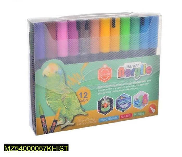 12 PCS Acrylic Scatch Markers Set 0