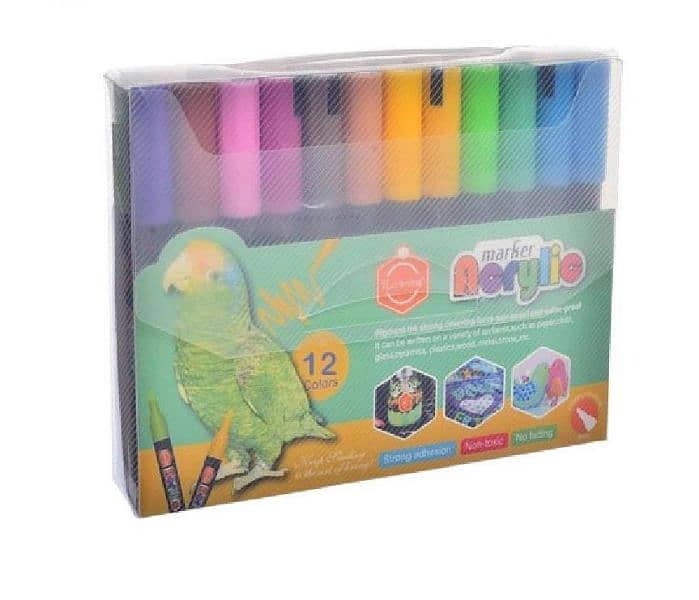 12 PCS Acrylic Scatch Markers Set 3