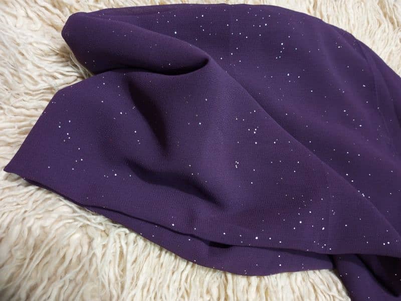 Glitter viscous plain hijab scarf for girls women 2