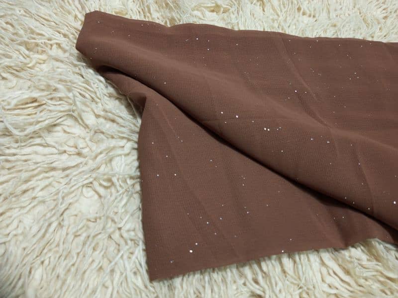 Glitter viscous plain hijab scarf for girls women 3