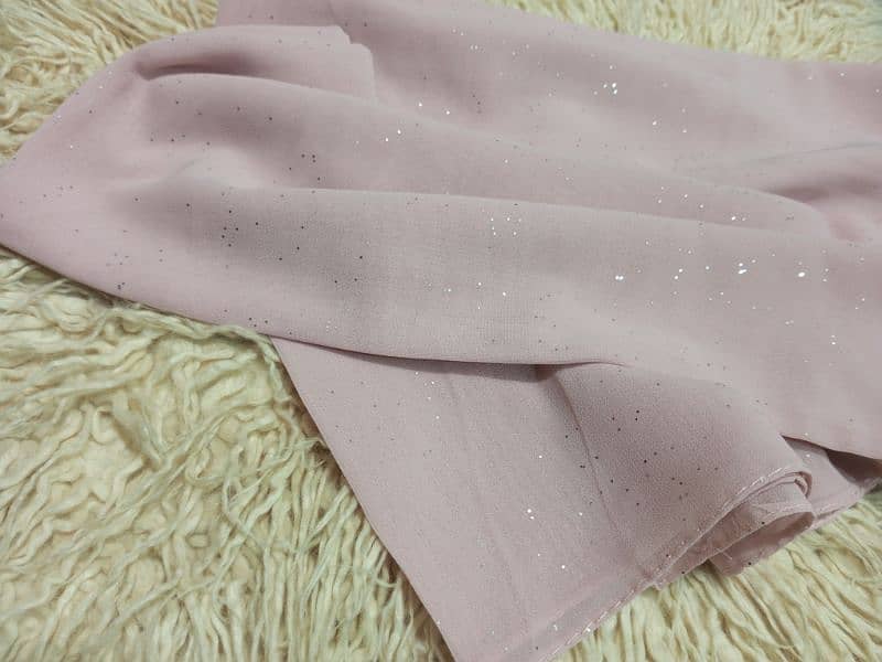 Glitter viscous plain hijab scarf for girls women 12