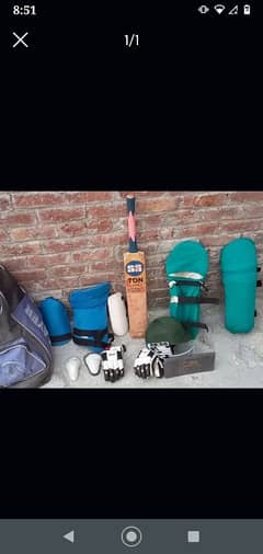 Hard ball bat and cricket kit