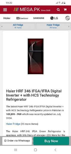 Haier Refrigerator Hrf 346 0