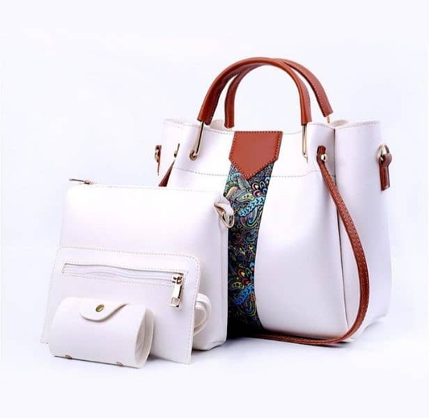 4 Pcs Women's Royal PU Leather Shoulder Bag 0