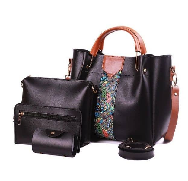 4 Pcs Women's Royal PU Leather Shoulder Bag 1