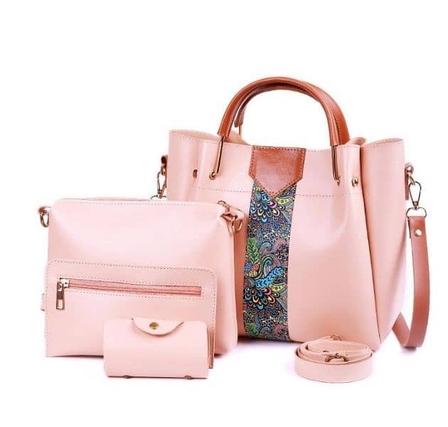 4 Pcs Women's Royal PU Leather Shoulder Bag 3