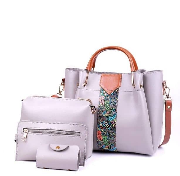 4 Pcs Women's Royal PU Leather Shoulder Bag 7