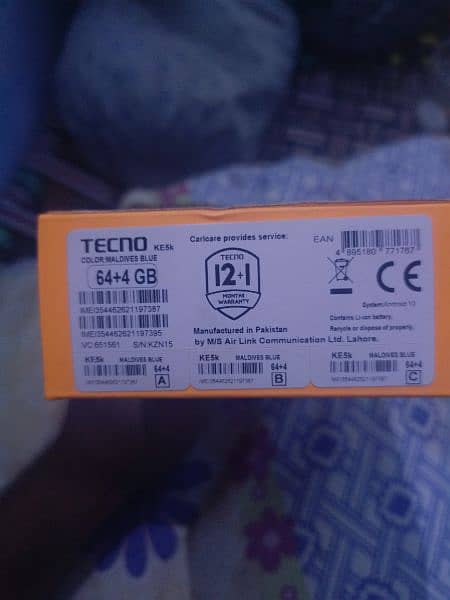 tecno spark 6 go  4/64 final price 15