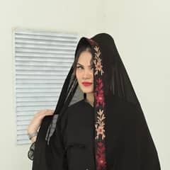 Embroidery Chaddar Irani - Formal Black Color 0