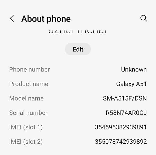 samsung A51 dual pta approved 0