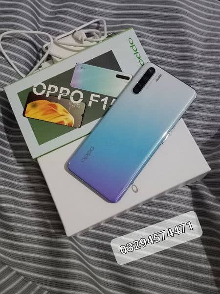 Oppo F15 256gb+8gb box Charger k sath" achi Condition mei 1