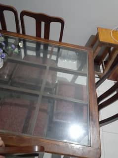 dining table W 3.5 x L 5.5 ft with 6 chairs