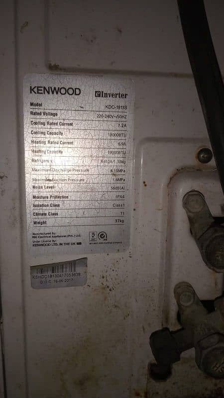 Kenwood 1.5 ton split ac genuine conditin 1