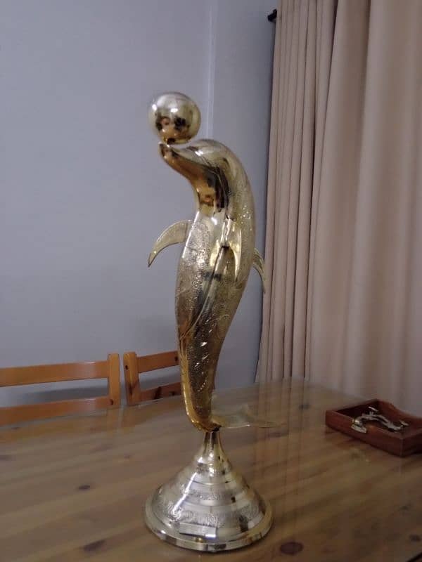 Brass Dolphin Sculpture 3