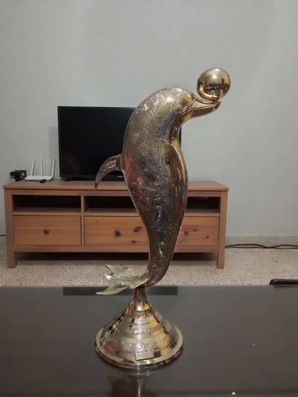 Brass Dolphin Sculpture 4