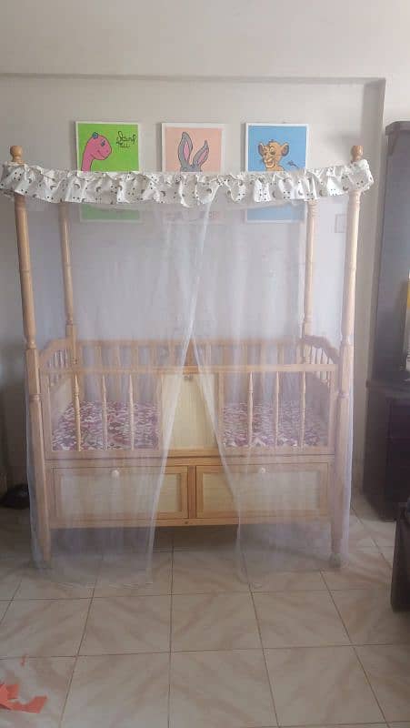 wooden cot origional from bacha party 1