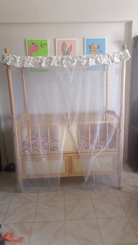 wooden cot origional from bacha party 3