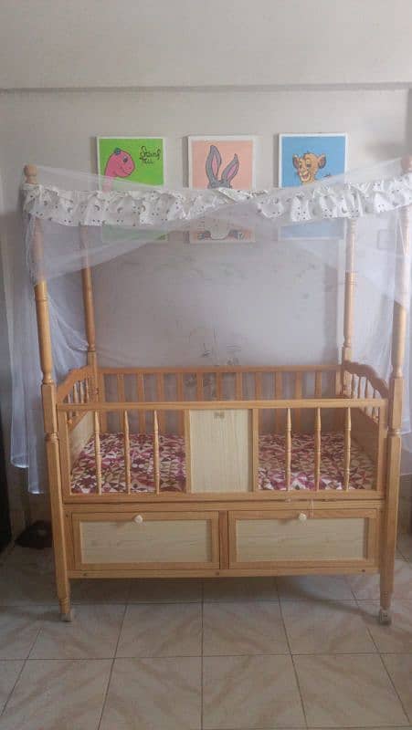 wooden cot origional from bacha party 5