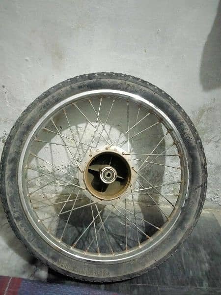 70 front wheel hub whith rim tyre tupe 2