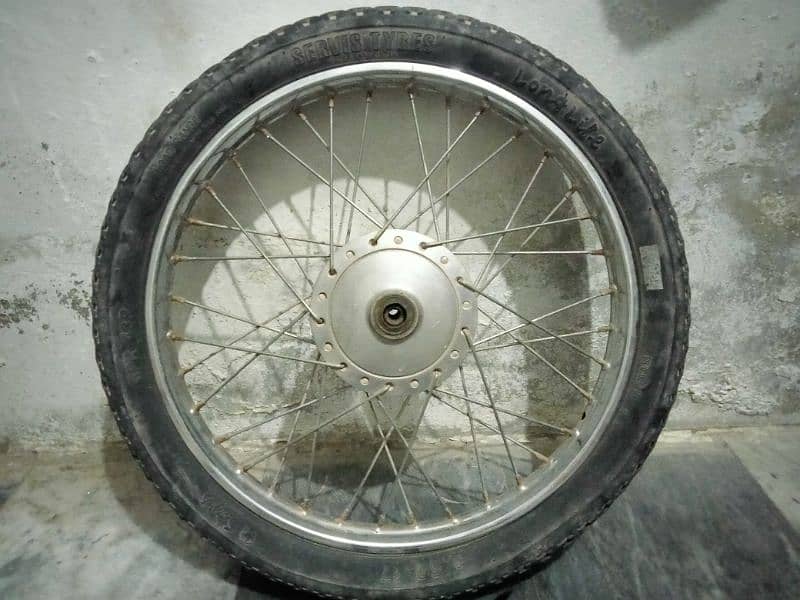 70 front wheel hub whith rim tyre tupe 3