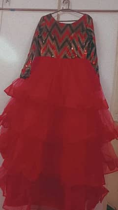 red bridal  maxi/ organza