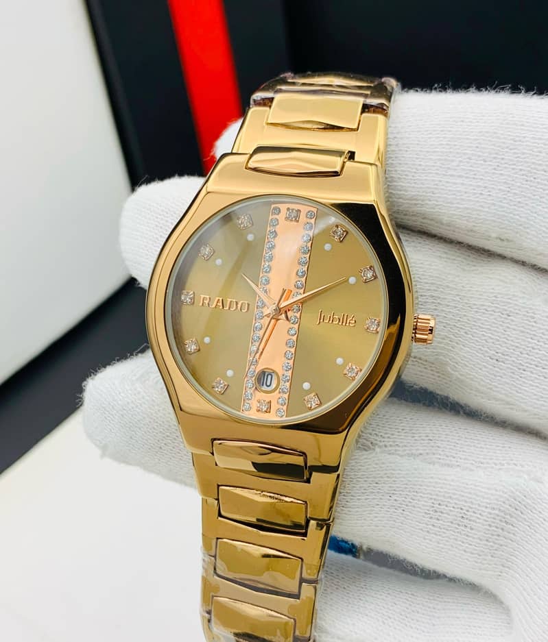 Rado gents watch/ golden colour gents watch for sale 2