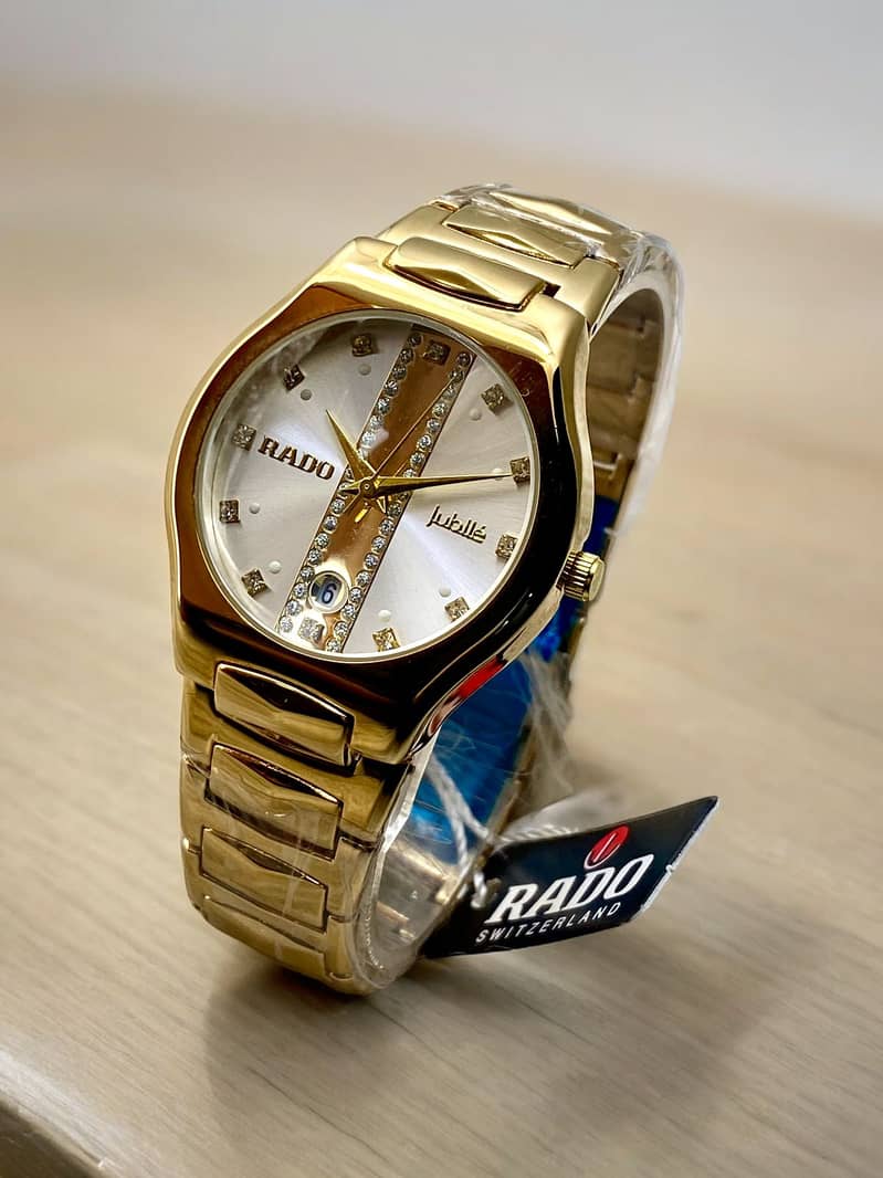 Rado gents watch/ golden colour gents watch for sale 4