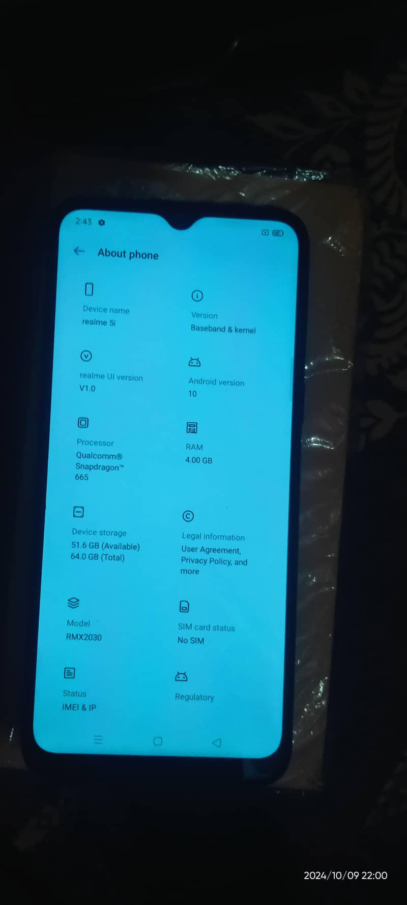 realme 5i 4/64 2