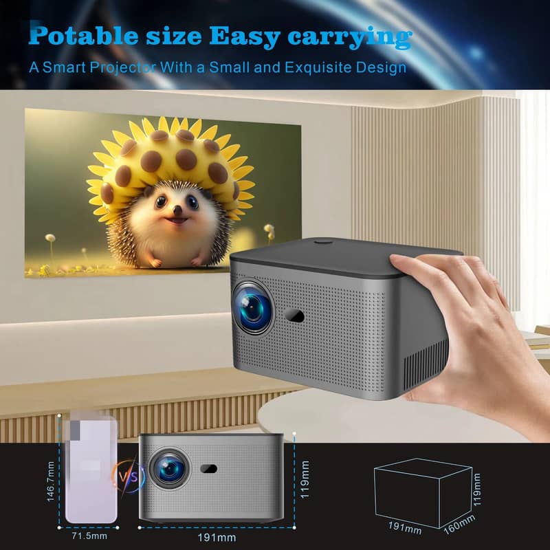 NEW MODEL  WIFI HY350 PROJECTOR 2/32GB 580ANSI FOR HOME CINEMA 2