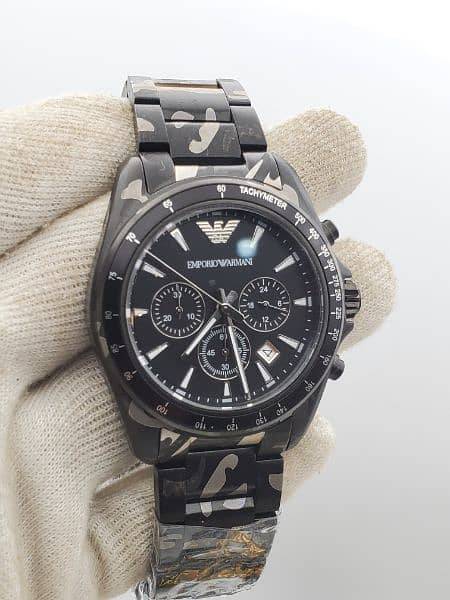 ORIGINAL ARMANI WATCH AND FOSSIL CHRONOGRAPH 8