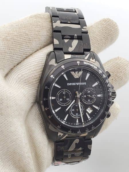 ORIGINAL ARMANI WATCH AND FOSSIL CHRONOGRAPH 9