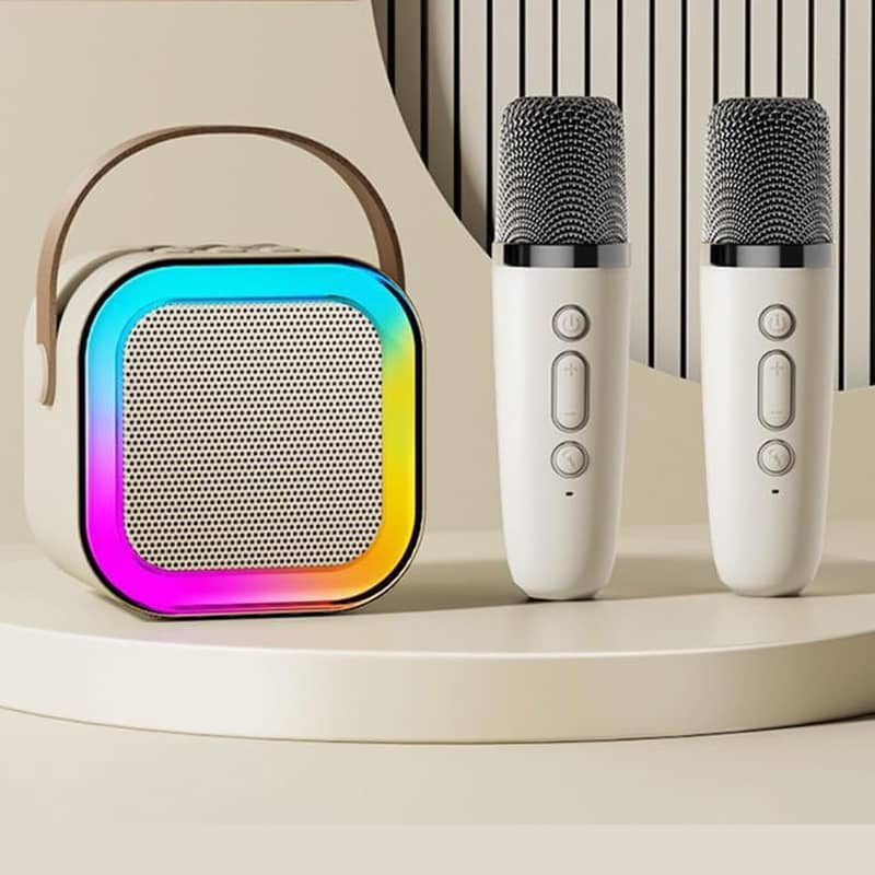 Kids Mini Karaoke Machine with Two Wireless Microphones, 14