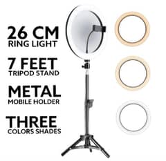 26CM Selfie LED Ring Light 7 Feet Tripod Stand 0