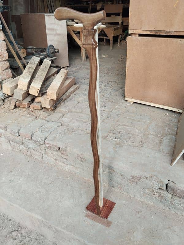 walking Hand cane with walnut wood 1