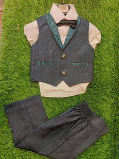 full suit •  Material: Cotton •  Pattern: Plain •  Gender: Boy's