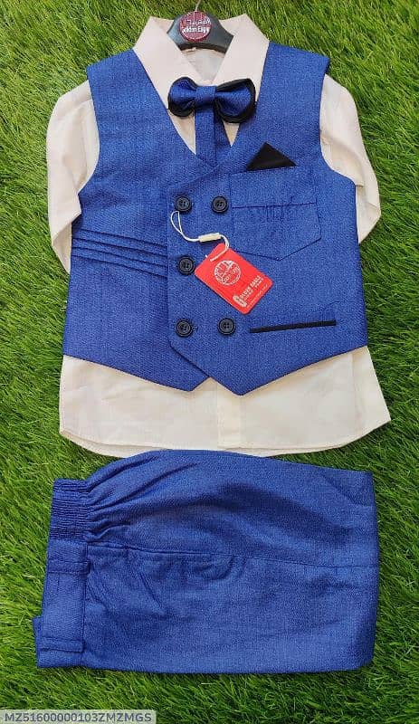 full suit •  Material: Cotton •  Pattern: Plain •  Gender: Boy's 1