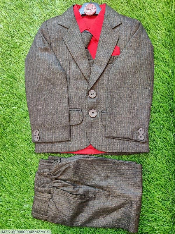 full suit •  Material: Cotton •  Pattern: Plain •  Gender: Boy's 4