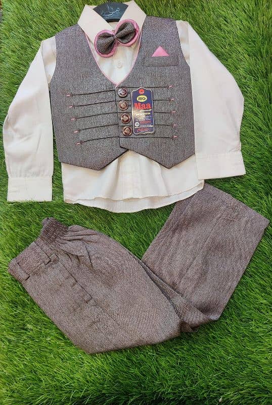 full suit •  Material: Cotton •  Pattern: Plain •  Gender: Boy's 6