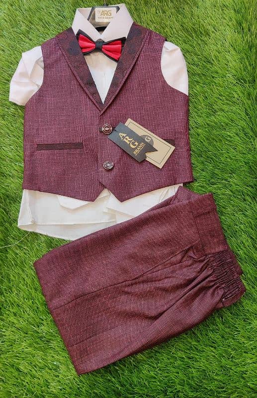 full suit •  Material: Cotton •  Pattern: Plain •  Gender: Boy's 10