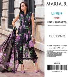 Maria. B Printed Linen 3 Pc Unstitched