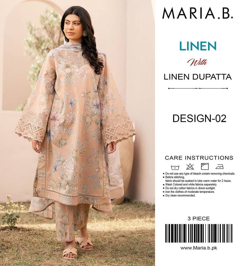 Maria. B Printed Linen 3 Pc Unstitched 4