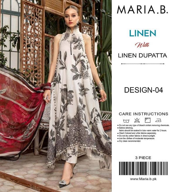 Maria. B Printed Linen 3 Pc Unstitched 8