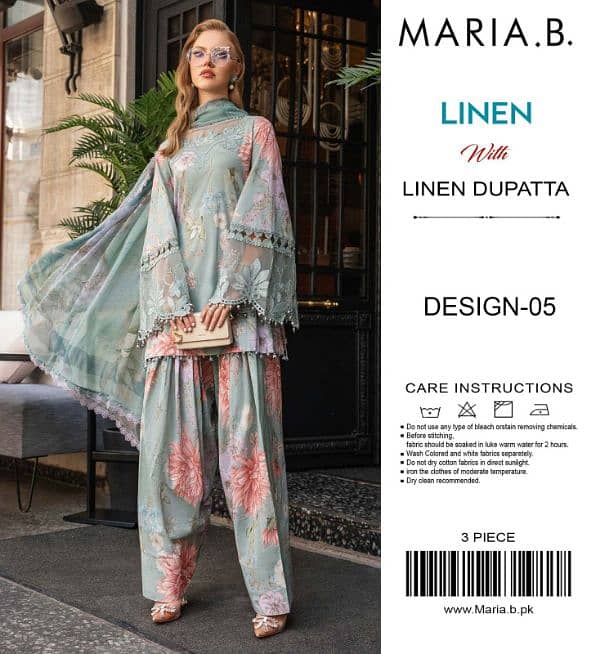 Maria. B Printed Linen 3 Pc Unstitched 10