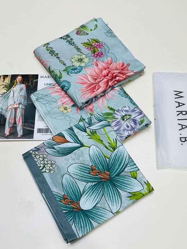 Maria. B Printed Linen 3 Pc Unstitched 11