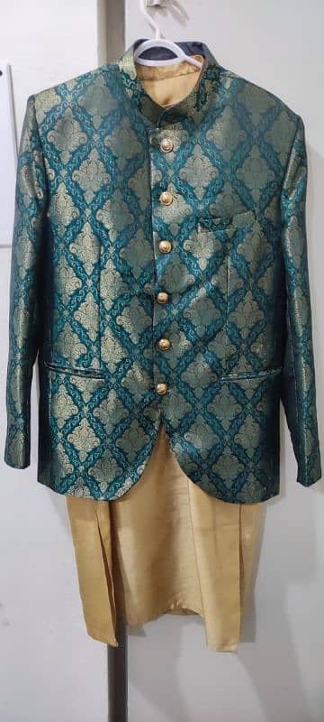 jamawar prince coat with suit 1