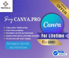 Canva pro. life time warranty.